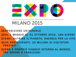 Presentazione temi EXPO 2015