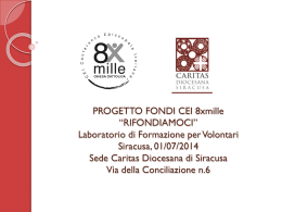 Scarica la slideshow - Caritas Diocesana Siracusa
