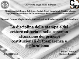 Eleonora Boccardo - Cim - Università degli studi di Pavia