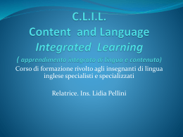 apprendimento integrato di lingua e contenuto