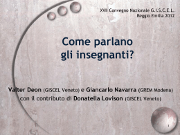 Come parlano gli insegnanti?