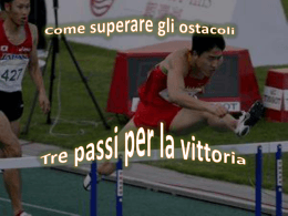 Superare gli ostacoli 1 Parte