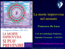 Morte improvvisa - Cardiologia Pediatrica