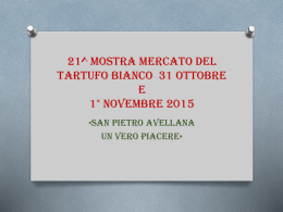 21^ mostra mercato del tartufo bianco 31 ottobre e 1&deg; novembre 2015