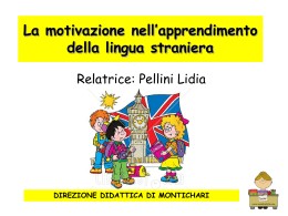 La motivazione nell`apprendimento della lingua straniera