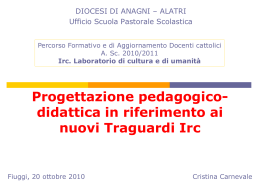 Lettura pedagogico-didattica delle nuove Indicazioni Irc (Infanzia e