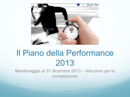 Performance 2013 Istruzioni Monitoraggio
