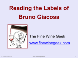 Reading the Labels of the Bruno Giacosa Winery
