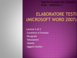 lezione 2 &ndash; Mezzedimi Giacomo