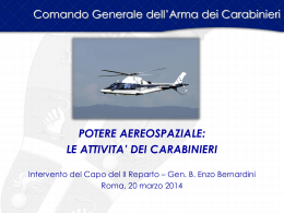 Potere aerospaziale: le attività dei Carabinieri, Enzo Bernardini
