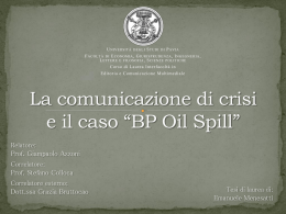 La comunicazione di crisi e il caso BP Oil Spill - Cim
