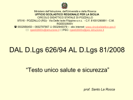 lezione 2 novit&agrave; dlgs 81.08 - circolo didattico statale di pozzallo