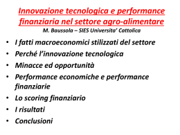 Innovazione tecnologica e performance finanziaria nel settore agro