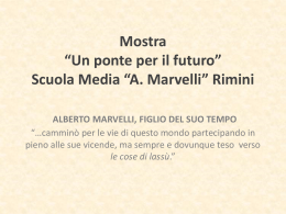Mostra *Un ponte per il futuro* Scuola Media *A. Marvelli* Rimini