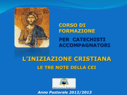III L`INIZIAZIONE CRISTIANA - Le tre note Cei 2 b