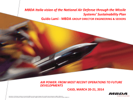 La visione MBDA Italia della Difesa Aerea Nazionale attraverso il