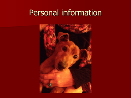 Personal information - iis castelnovo ne` monti