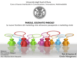 Diapositiva 1 - Cim - Università degli studi di Pavia