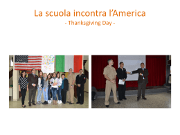 La scuola incontra l*America - Thanksgiving Day -