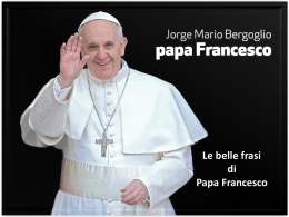 Le belle frasi di Papa Francesco - Cassano