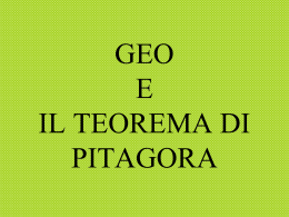 geo e il teorema di pitagora