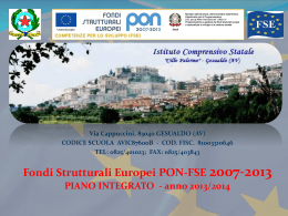 Brochure di presentazione del Pon-FSE dell`I.C. "Cillo