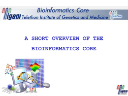Disk - the Bioinformatics Core website