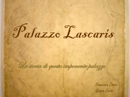 La storia di Palazzo Lascaris inizia