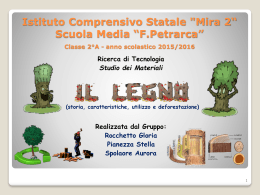 IL LEGNO - Materiale ricerche scuola
