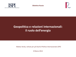 Geopolitica e relazioni internazionali