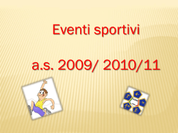 Sport a scuola 2010-2011 - Istituto Comprensivo Leonardo da Vinci