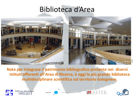 Biblioteca_VentennaleCNR - CNR Area della Ricerca di Bologna