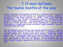 I 12 mesi dell*anno The twelve months of the year