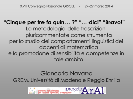 presentazione con animazioni - Materiali in progress collegati al sito