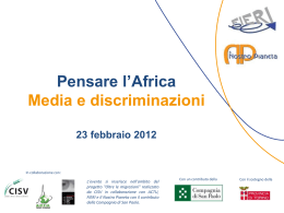 Pensare l`Africa Media e discriminazioni 23 febbraio 2012