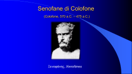 Senofane di Colofone, ritenuto il fondatore