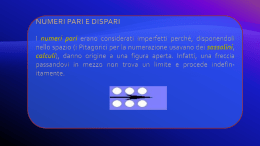 numeri pari e dispari - Sentieri della mente
