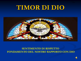 TIMORE DI DIO - Parrocchia Santa Caterina da Siena