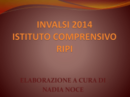 INVALSI 2014 - Istituto Comprensivo Statale di Ripi
