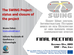status and closure of the project - Short Wave critical Infrastructure