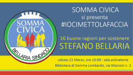 SOMMA CIVICA si presenta #IOCIMETTOLAFACCIA 16 buone