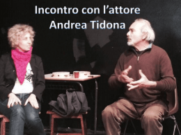 Incontro con l*attore Roberto Nobile