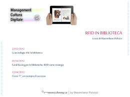 rfid in biblioteca_agenda - Management Cultura Digitale