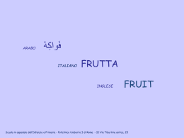 Frutta - arabo/italiano/inglese - SCUOLA IN OSPEDALE Policlinico