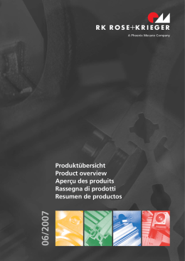 RK ROSE KRIEGER Produktübersicht Product overview Aperçu des