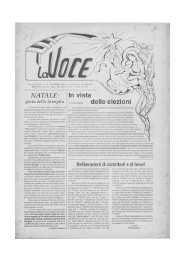 NATALE: In vista delle elezioni