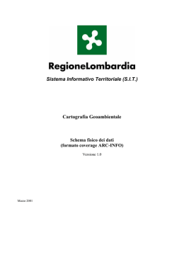 Schema fisico dei dati - Geoportale Provincia Brescia