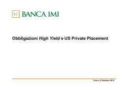 Obbligazioni High Yield e US Private Placement
