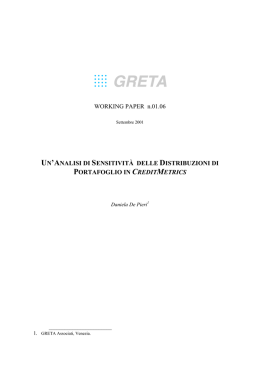 un`analisi di sensitivit&agrave; delle distribuzioni di portafoglio in