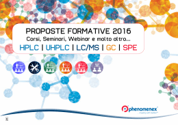 proposte formative 2016 hplc | uhplc | lc/ms | gc | spe